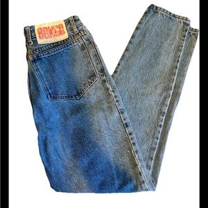 Vintage Bongo Jeans Women's 9 Blue Denim Tapered Mom High Rise 80s 90s USA Rare